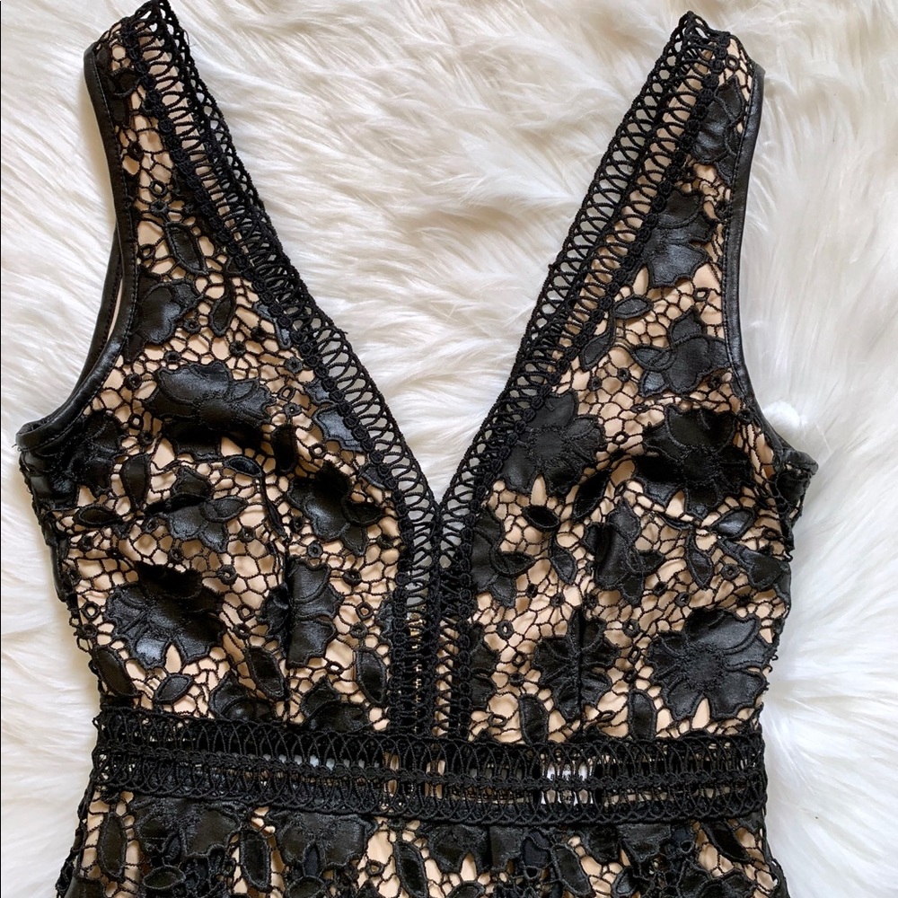 Romeo & Juliet Couture Faux Leather Crochet Dress - Picture 4 of 8